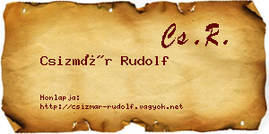 Csizmár Rudolf névjegykártya